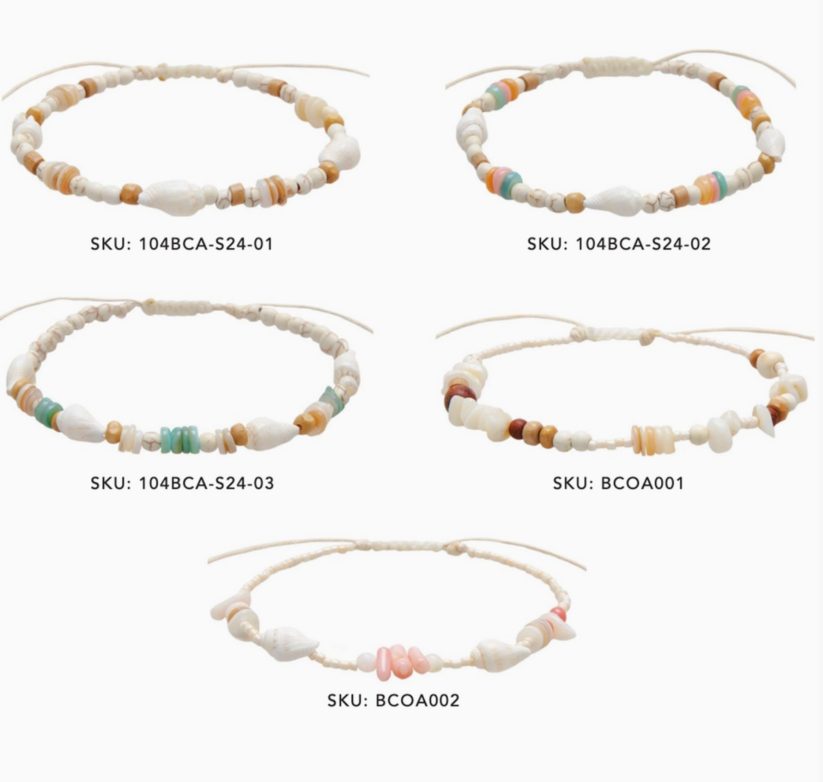 Beachcomber Shell Anklets