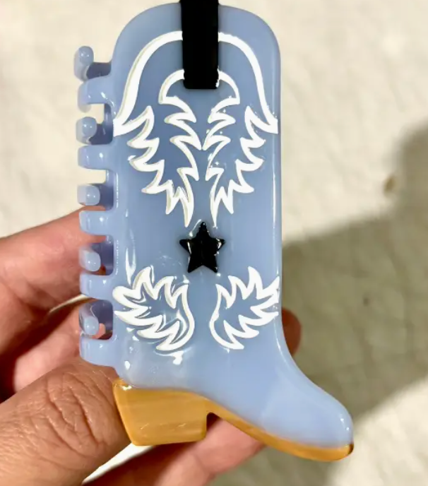 Cowboy Boot Hair Clip Claw