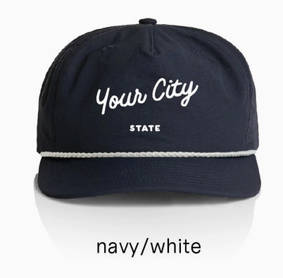 Customizable Handwritten Script Text Nylon Rope Hat
