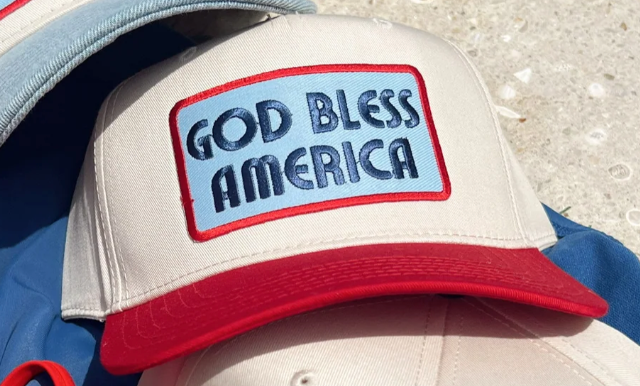 God Bless America Vintage Trucker Hat