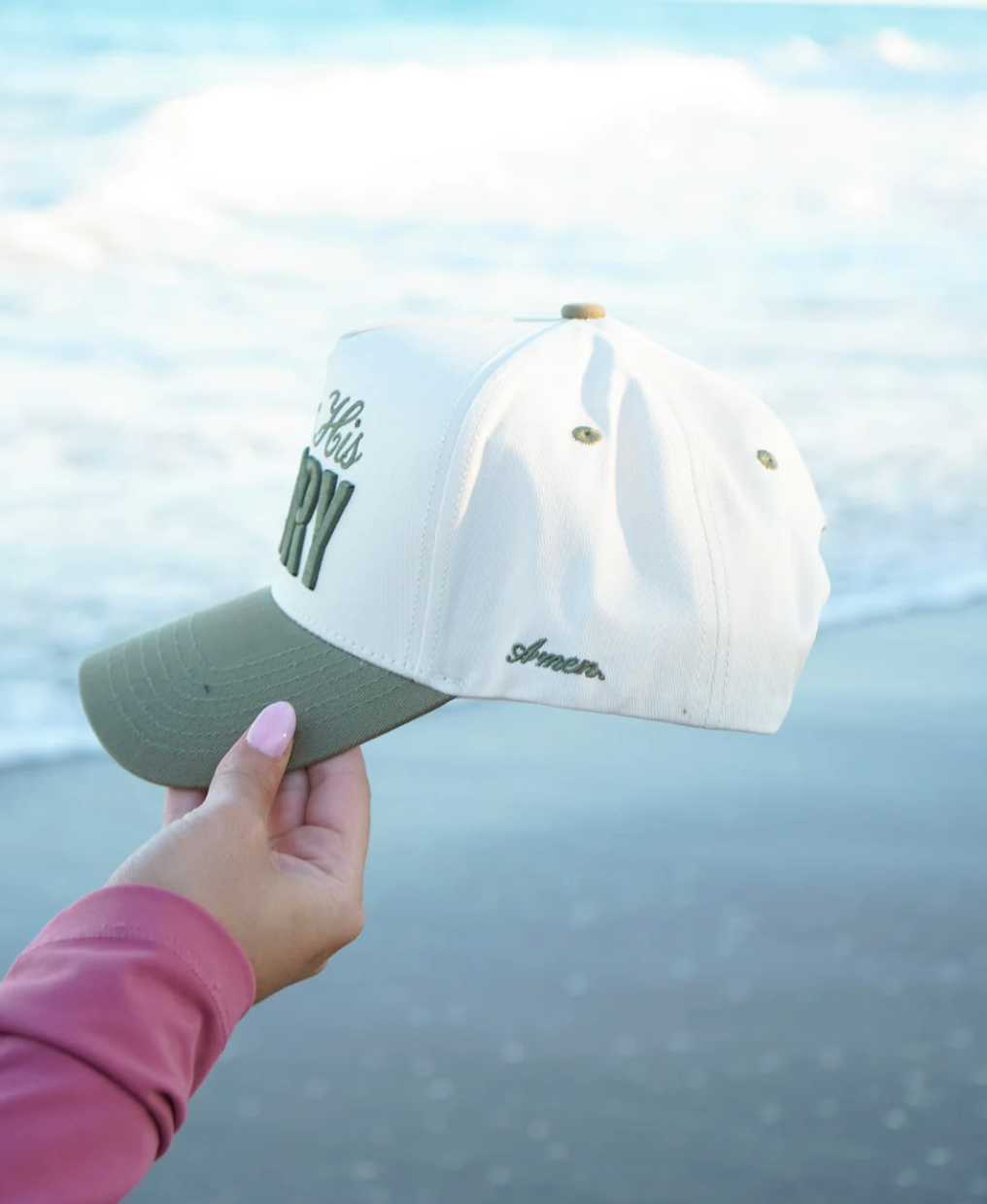 All For His Glory - Olive Trucker Hat