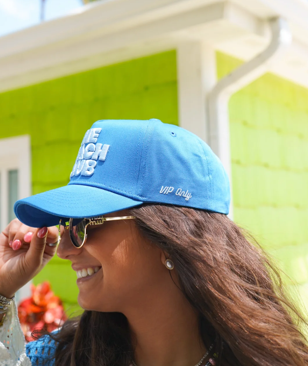 The Beach Club - Royal Blue Canvas Trucker Hat
