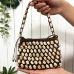 Elegant Beaded Handmade Woven Shoulder Bag
