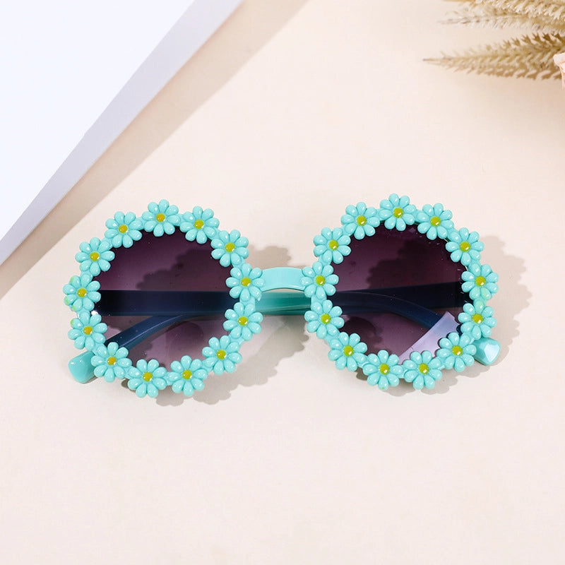Daisy Round Frame Petals Children's Sunglasses
