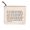 May the Sun Bring You (Apache Blessing) Canvas Zip Bag