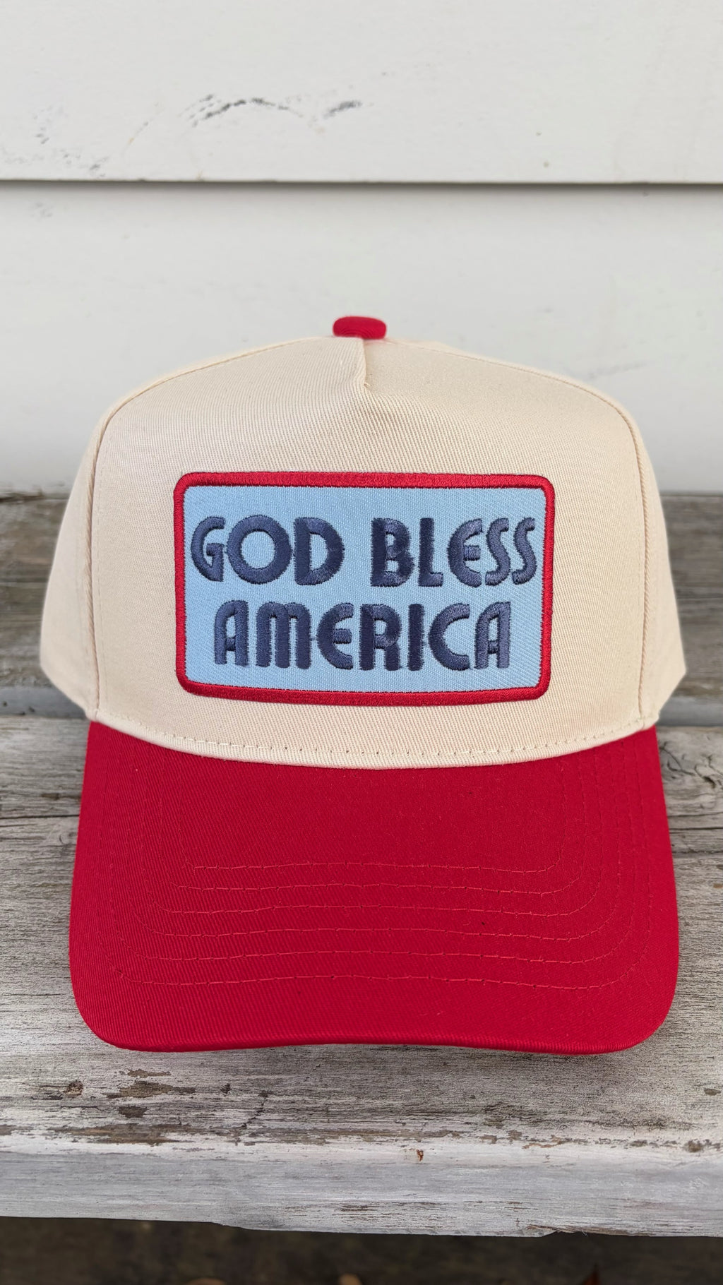 God Bless America Vintage Trucker Hat