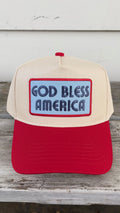 God Bless America Vintage Trucker Hat