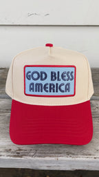 God Bless America Vintage Trucker Hat