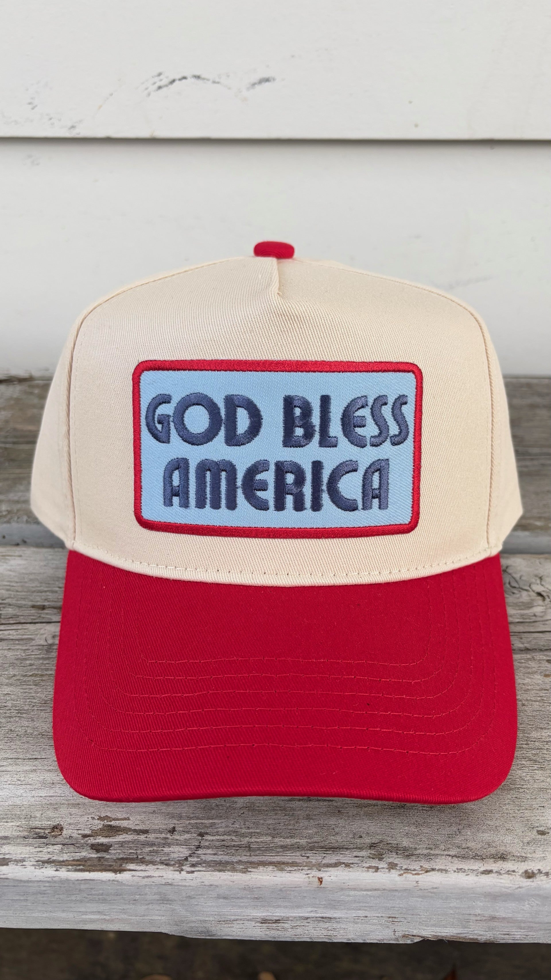 God Bless America Vintage Trucker Hat