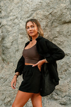 Desert Gauze Button Down